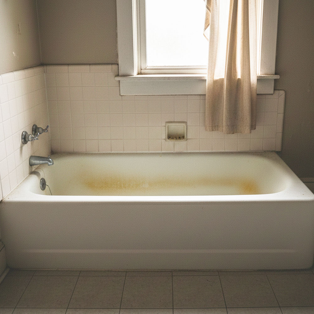 Riparazione vasca da bagno ingiallita